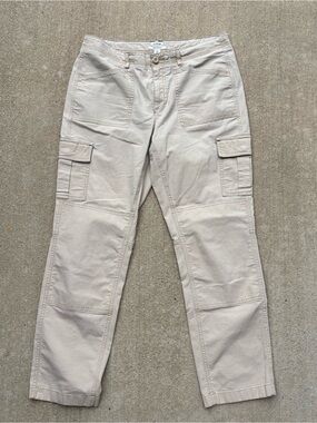 L.L. Bean Women's Stretch Canvas Cargo Pants Mid-Rise Straight-Leg Women’s 12